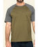 Image #4 - Hawx Men's Olive Midland Short Sleeve Baseball Work T-Shirt, Olive, hi-res