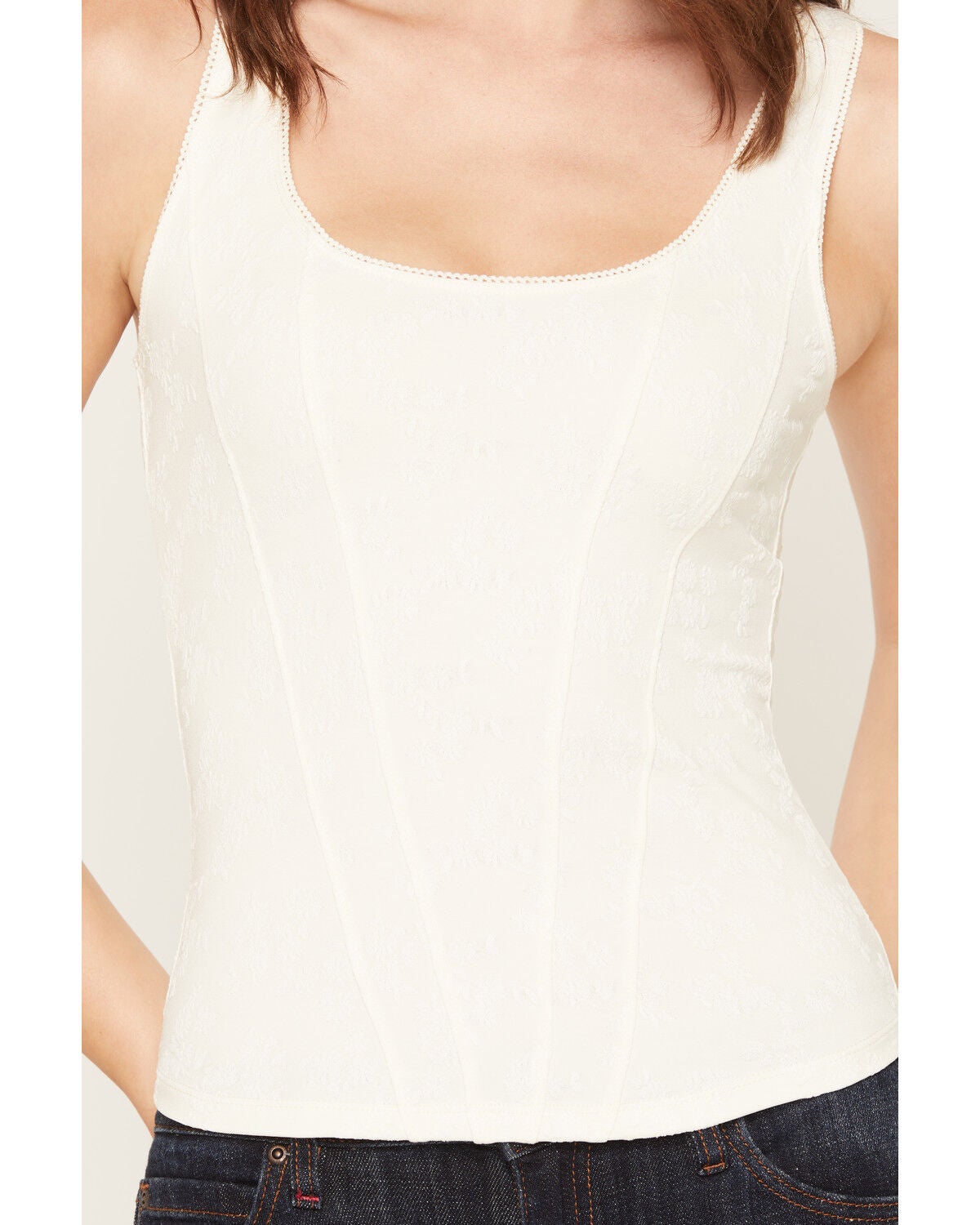 Image #3 - Idyllwind Women's Corset Tank, Ivory, hi-res