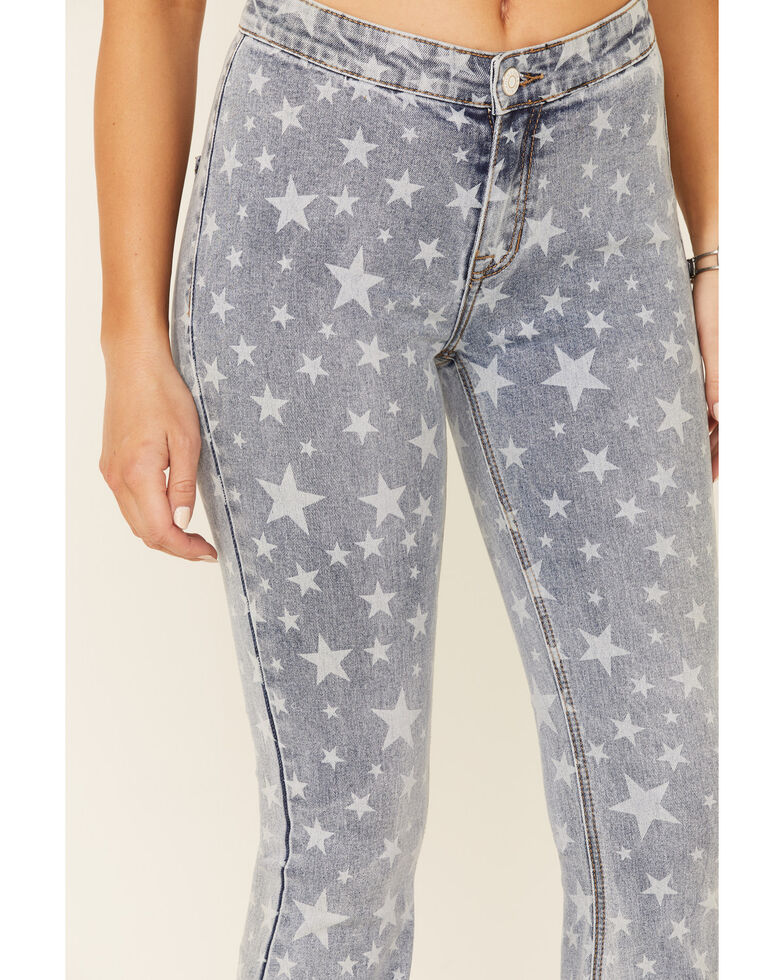 high rise bell bottom jeans