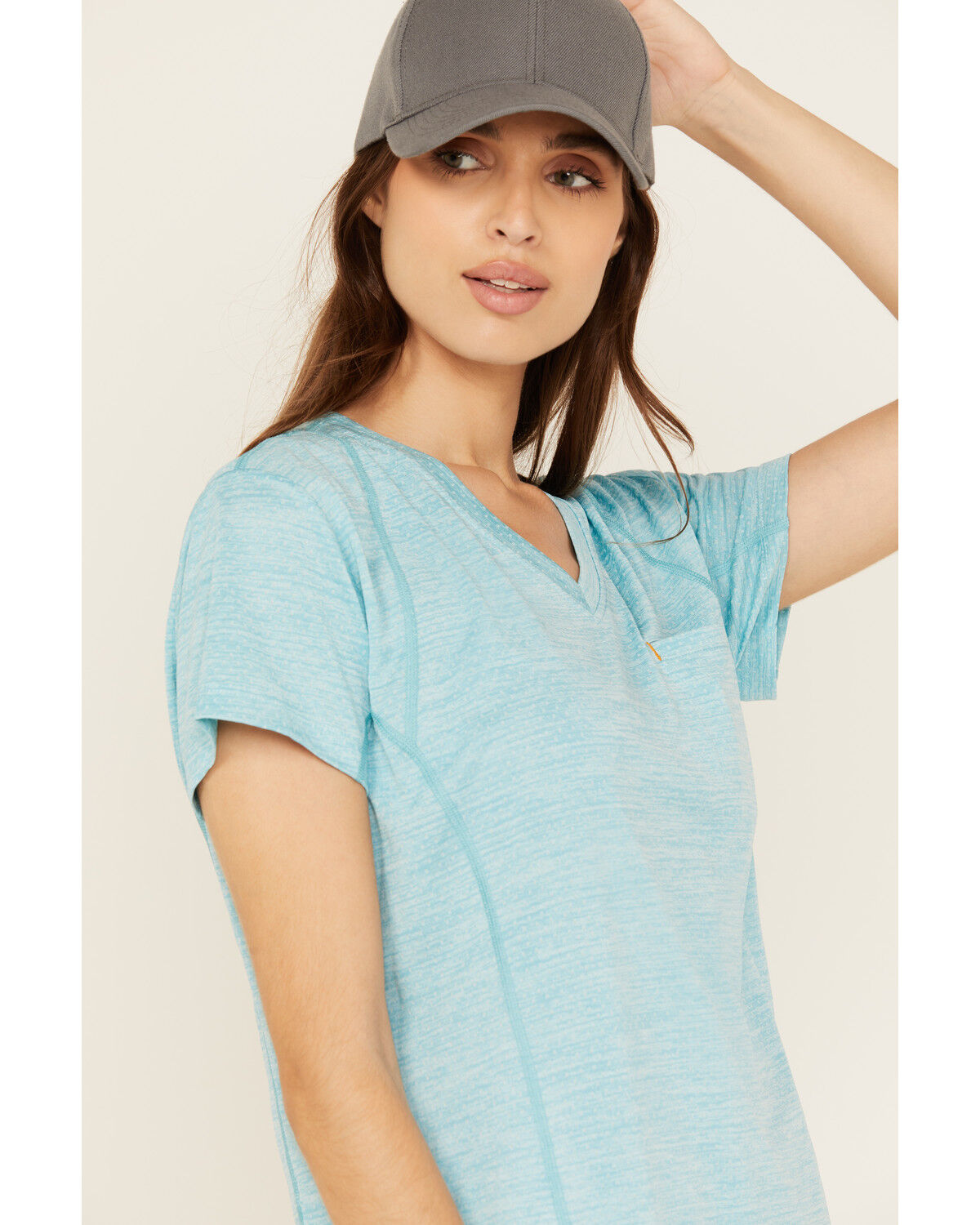Image #2 - Ariat Women's Rebar Evolution Short Sleeve Work Tee, Blue, hi-res