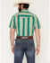 Image #4 - Kimes Ranch Men's Stoppy Stripe Print Short Sleeve Button-Down Western Shirt, Green, hi-res