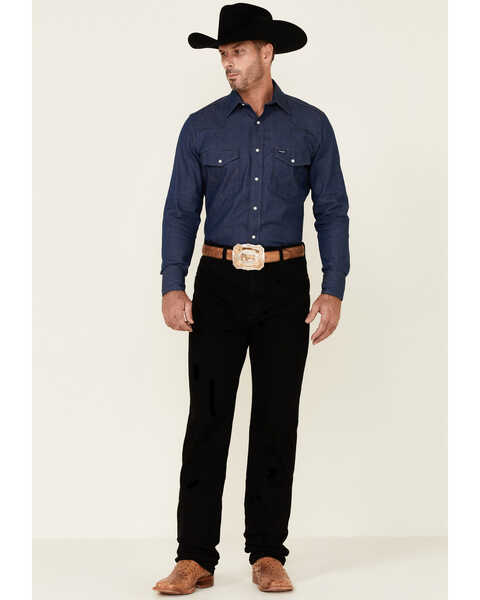 Wrangler 13MWZ Cowboy Cut Original Fit Jeans - Prewashed Colors, Shadow Black, hi-res
