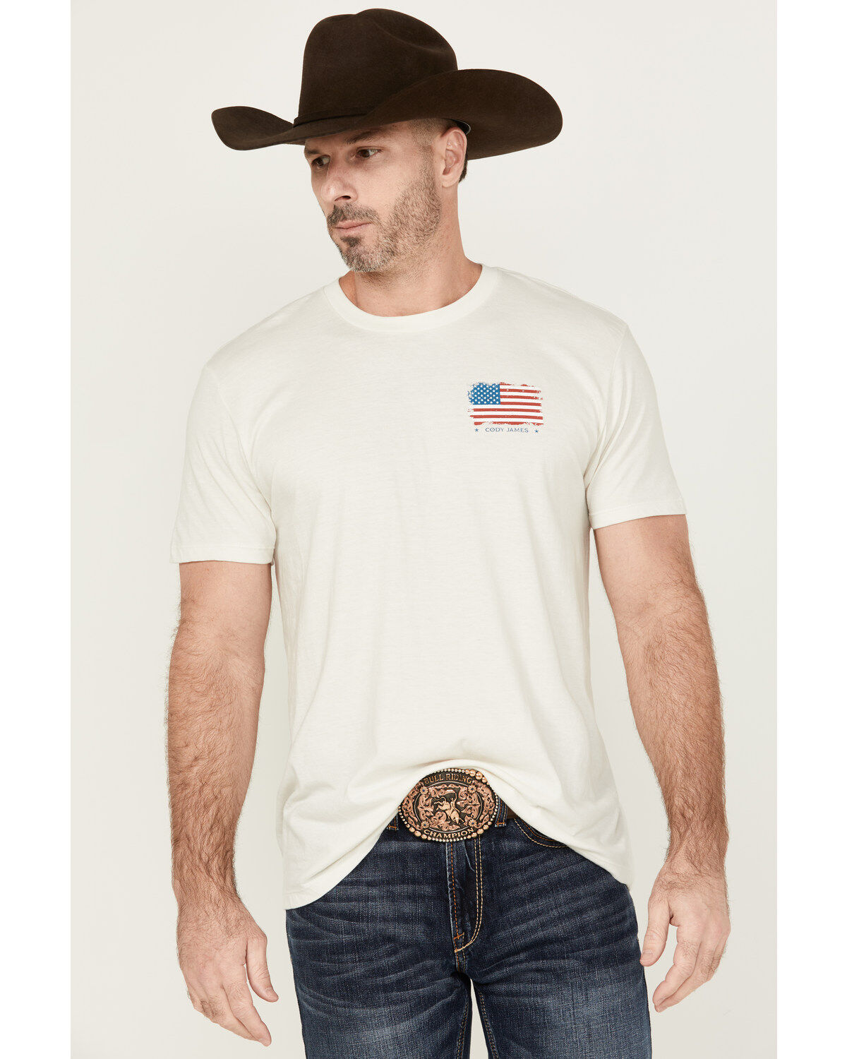 Image #2 - Cody James Men's Justice For All Short Sleeve Graphic T-Shirt, Tan, hi-res