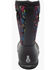 Bogs Girls' York Wild Garden Rain Boots - Round Toe, Black, hi-res