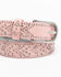 Shyanne Girls' Pink Chevron Rhinestone Western Belt, , hi-res