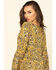 Image #5 - Rock & Roll Denim Women's Yellow Floral Bell Sleeve Top, Mustard, hi-res
