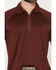 Image #3 - RANK 45® Men's Marfa Solid 1/4 Zip Polo Shirt, Red, hi-res