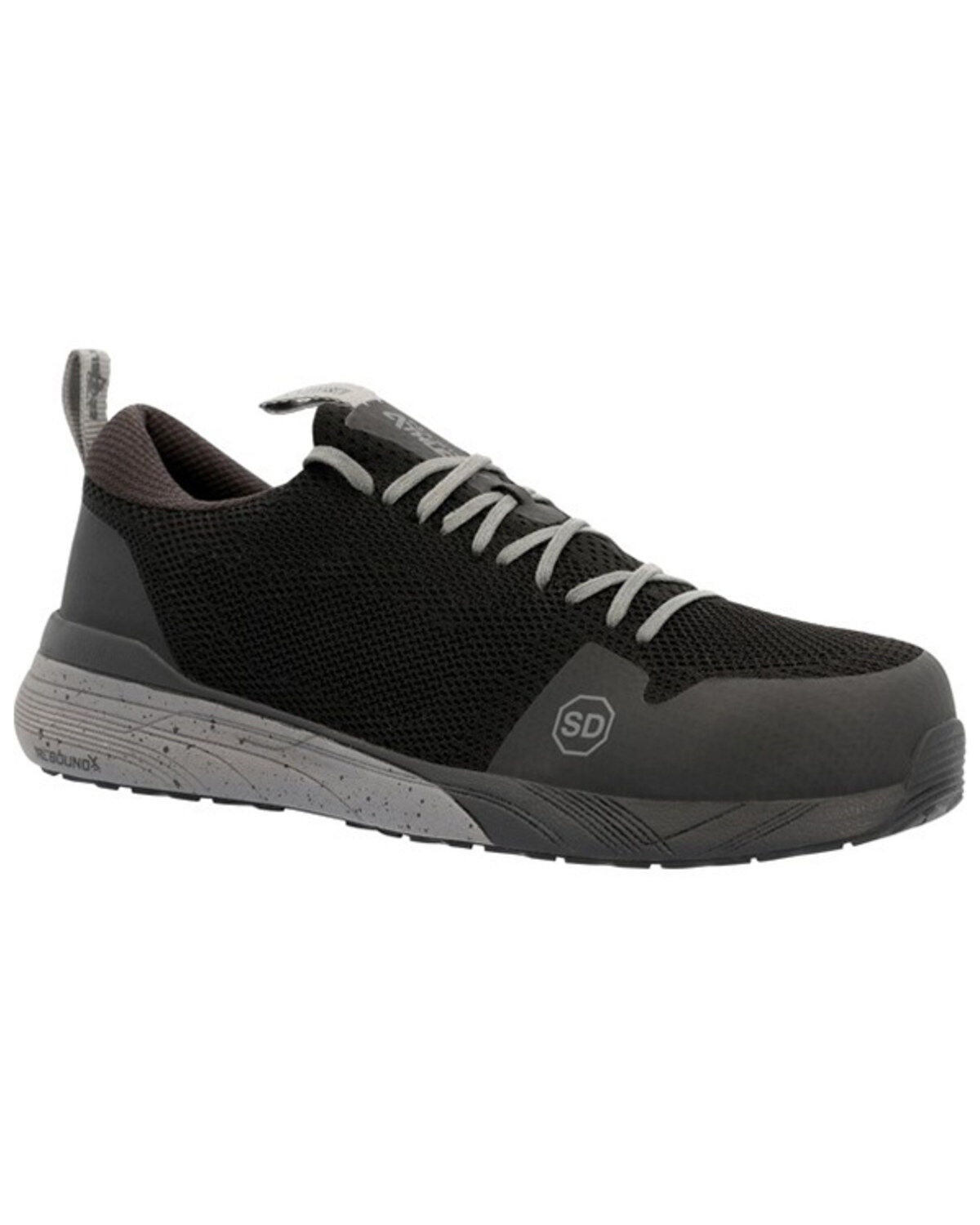 Rocky Men's Industrial Athletix 4" Lace-Up Work Shoe - Composite Toe, Black, hi-res