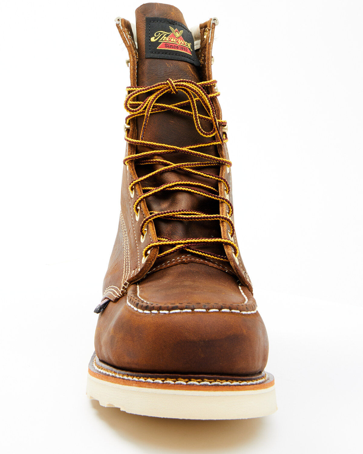 Image #4 - Thorogood Men's American Heritage 8" USA Wedge Work Boots - Steel Toe, Brown, hi-res