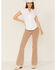 Image #2 - Scully Women's Cap Sleeve Cantina Shirt, White, hi-res