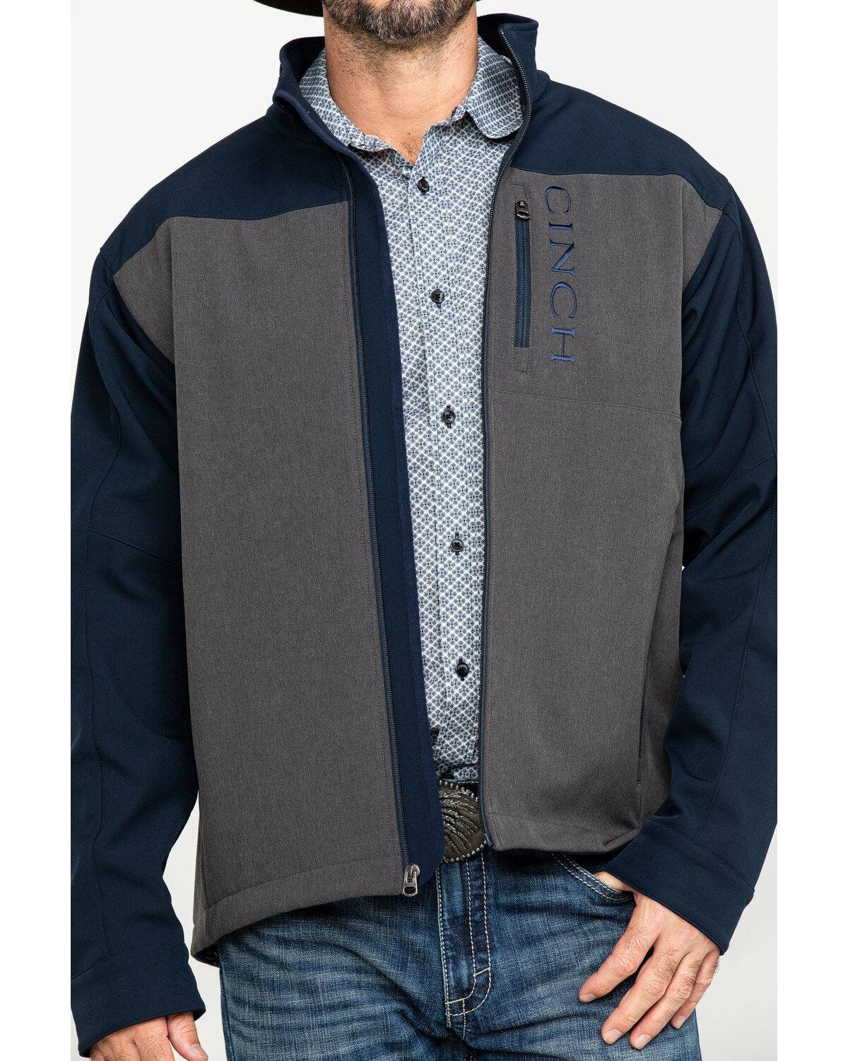 Image #4 - Cinch Men's Multi Color Blocked Softshell Bonded Jacket , , hi-res