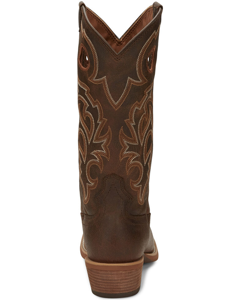 light brown square toe boots