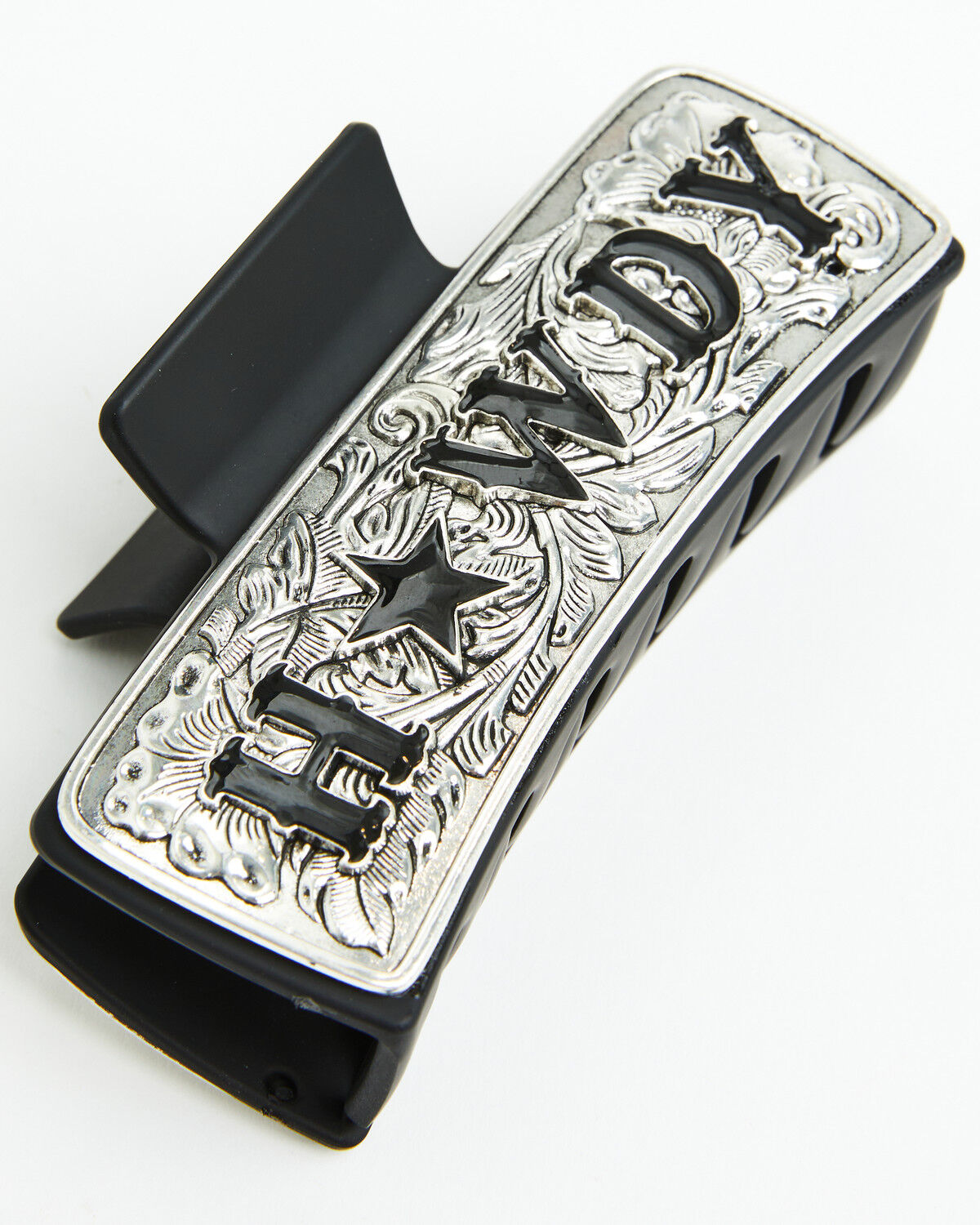 Image #1 - Idyllwind Women's Howdy Stamped Metal Hair Clip, Black, hi-res