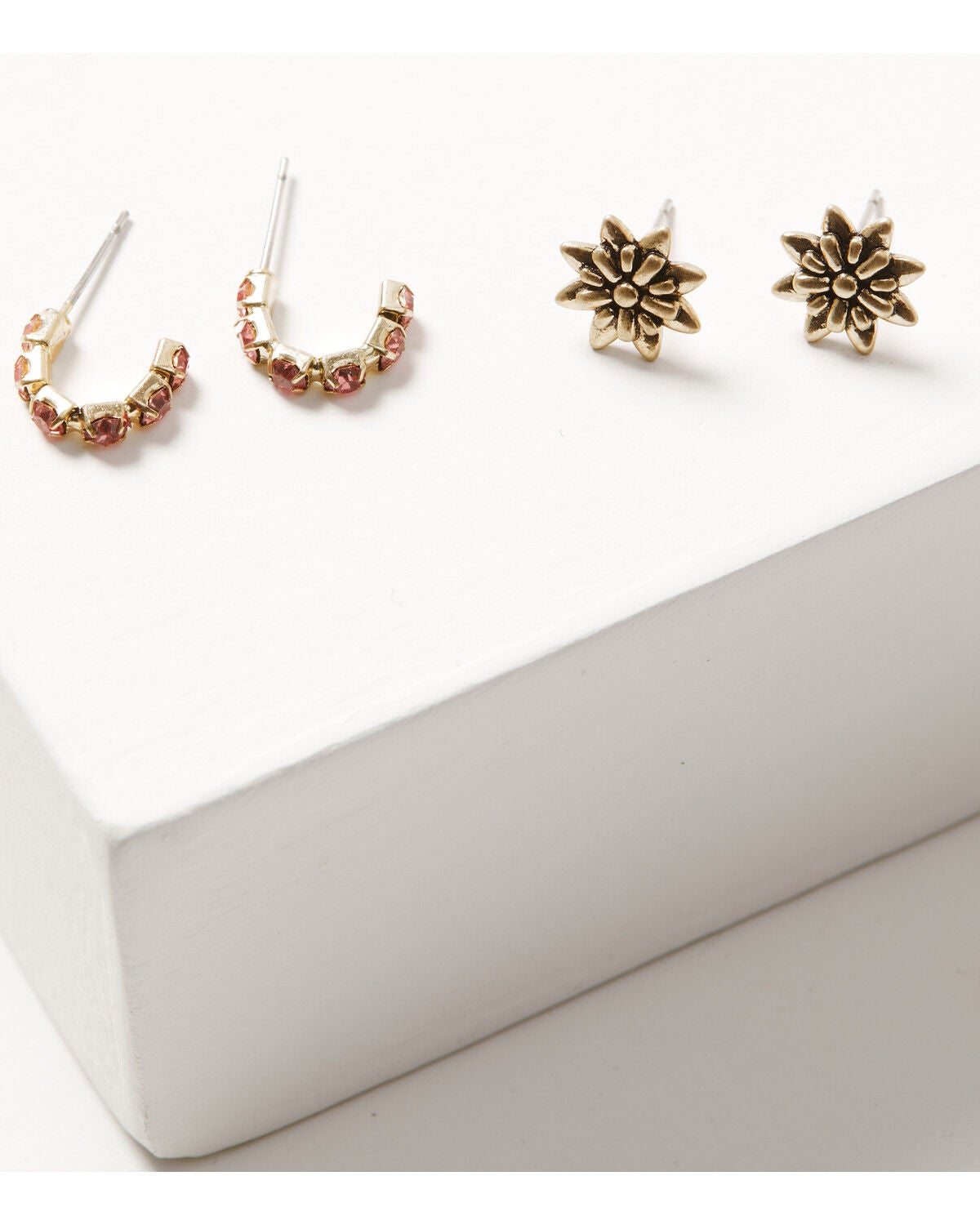 Image #4 - Lainey Wilson Women's Beaded Trio Earring Set - 3 Piece, Gold, hi-res