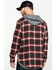 Image #2 - Hawx Men's Red Plaid Hooded Flannel Shirt Work Jacket - Tall , , hi-res