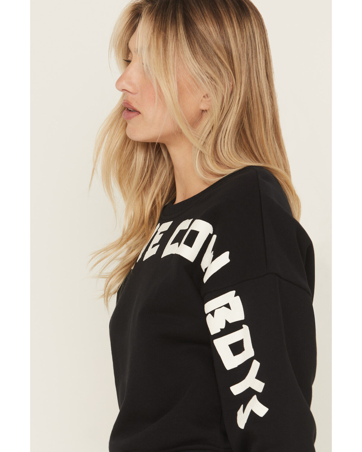 Image #2 - Wrangler Retro Women's Long Live Cowboys Crewneck Sweatshirt, Black, hi-res