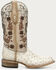 Image #2 - Corral Women's Horseshoe Overlay Exotic Ostrich Western Boots - Square Toe, Ivory, hi-res