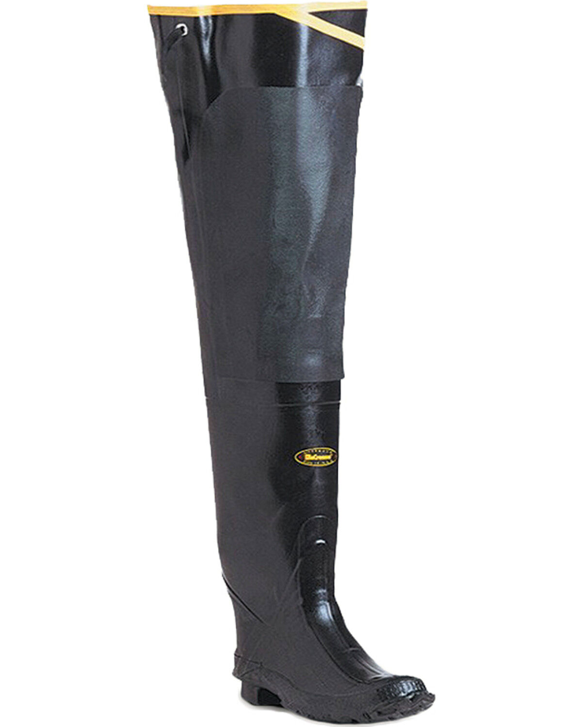 Image #1 - Lacrosse Men's 32" Premium Rubber Hip Boots - Round Toe, Black, hi-res
