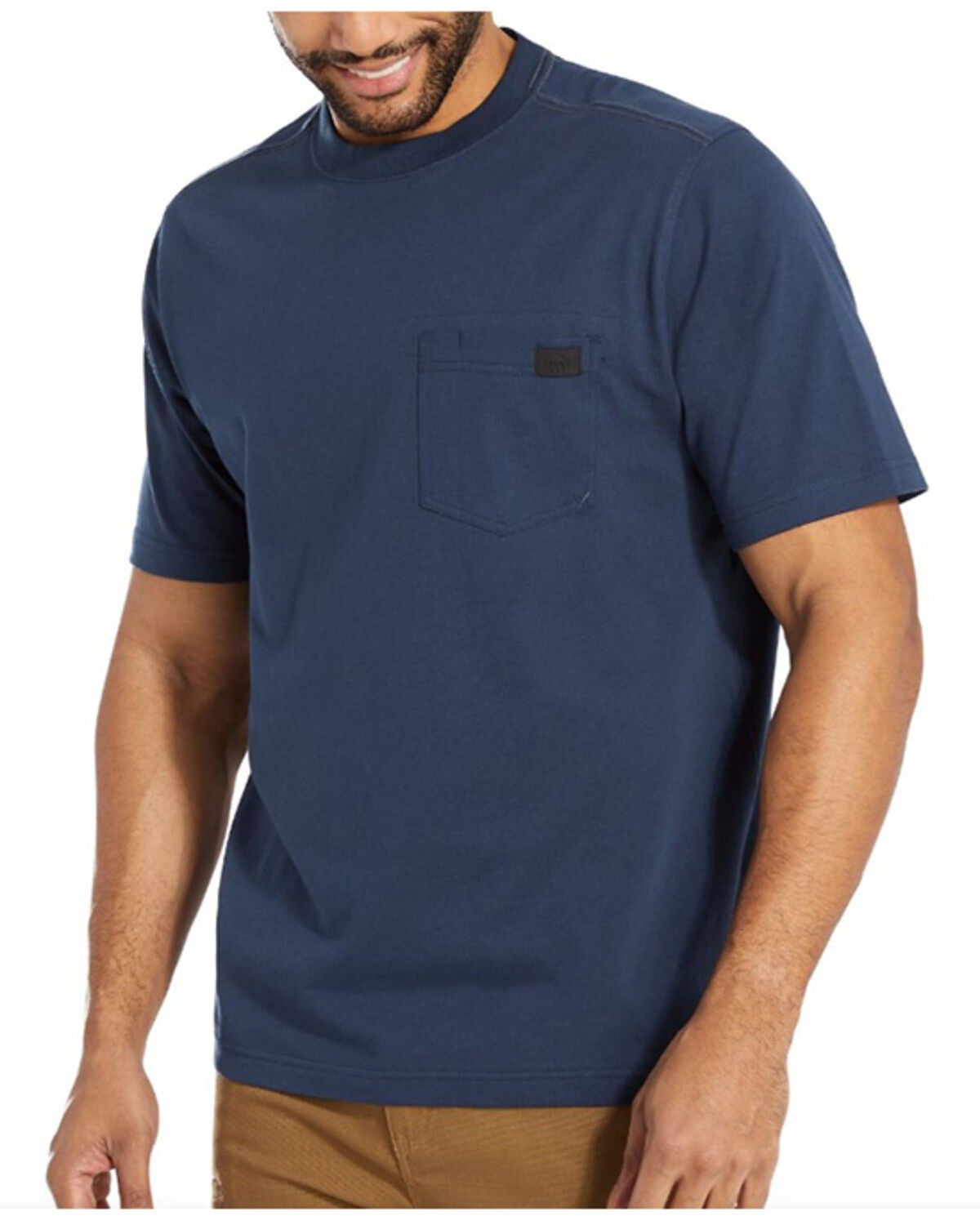 Wolverine Men's Solid Guardian Long Sleeve Work Pocket T-Shirt, Navy, hi-res
