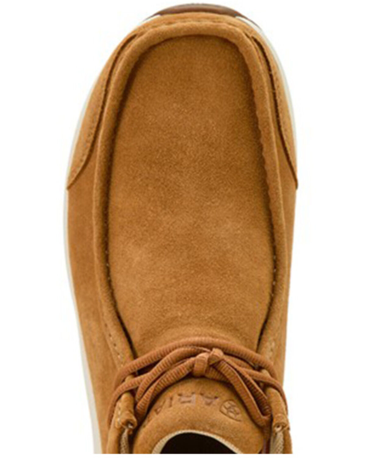 Image #4 - Ariat Men's 4" Spitfire Lace-Up Suede Shoes - Moc Toe, Natural, hi-res