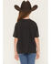 Image #4 - Wrangler X Lainey Wilson Girls' Watercolor Horse Short Sleeve Oversized Graphic Tee, Brown, hi-res