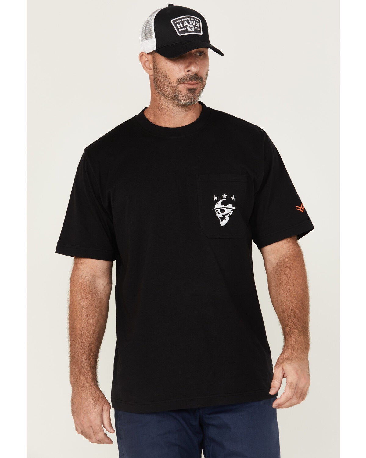 Hawx Men's Scream Embroidered Short Sleeve Graphic T-Shirt, Black, hi-res