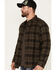 Image #2 - North River Men's Medium Plaid Print Long Sleeve Button-Down Flannel Shirt, Olive, hi-res
