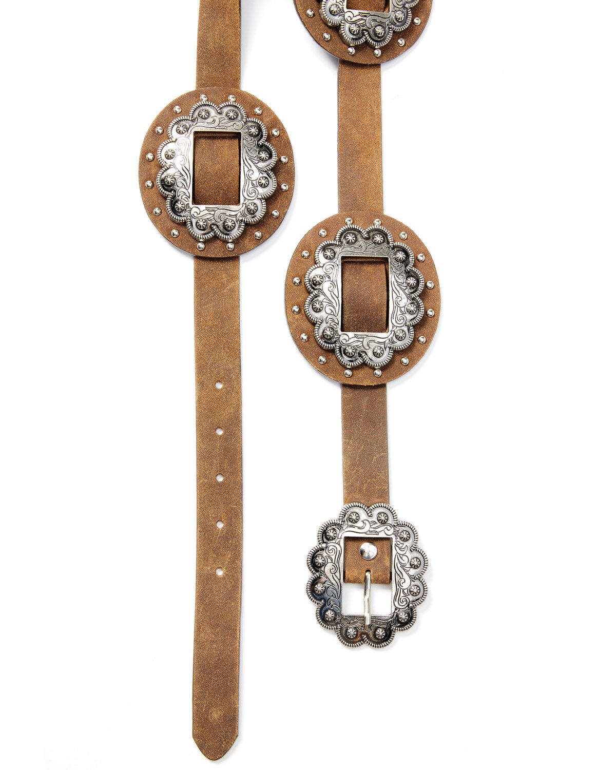 Image #2 - Shyanne Women's Brown Multi Studded Concho Belt , , hi-res