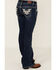 Image #4 - Shyanne Girls' Dark Wash Lace Pockets Bootcut Stretch Denim Jeans, Dark Wash, hi-res