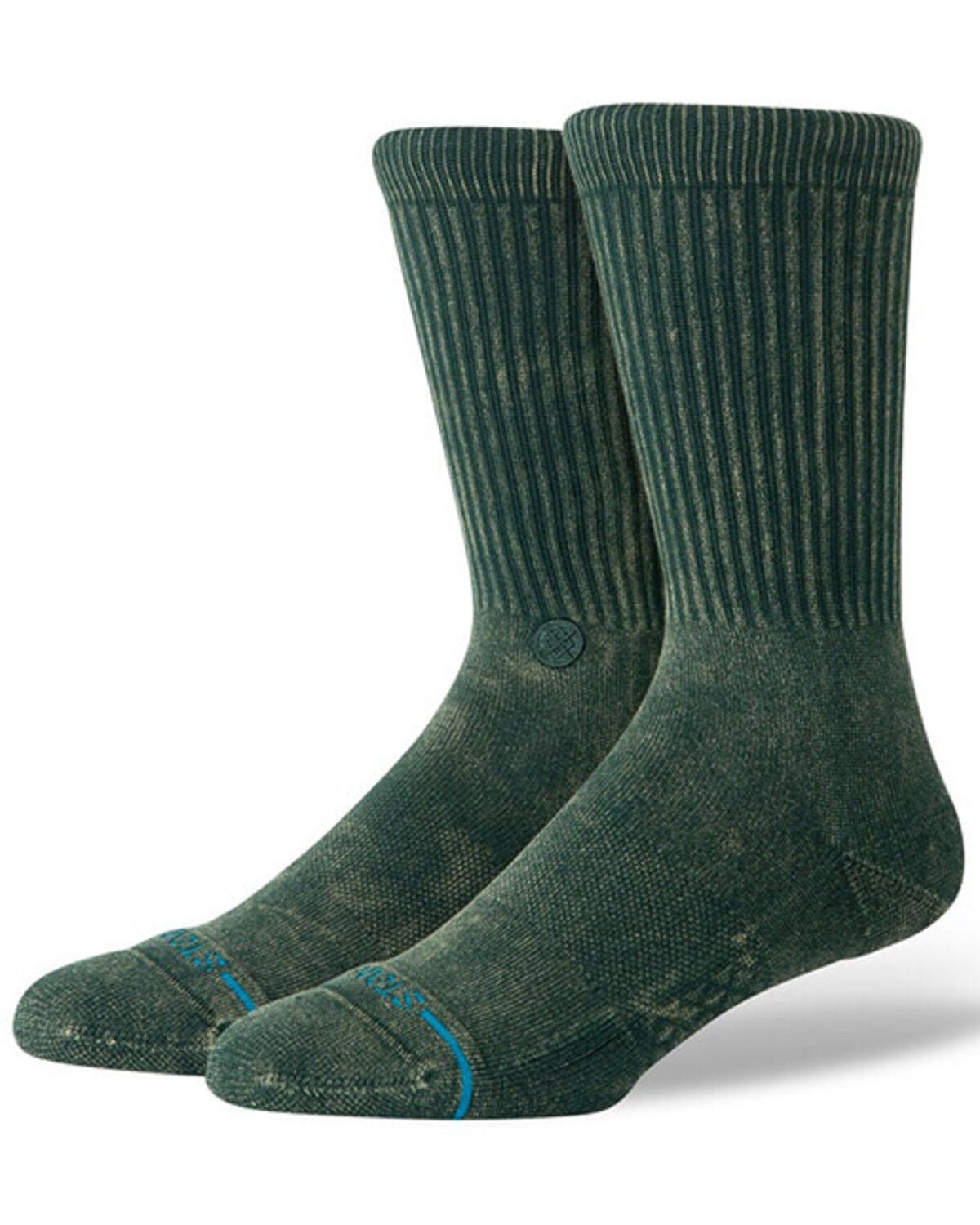 Stance Men's Icon Crew Socks, Dark Green, hi-res