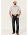Dale Brisby Men's Taupe Southwestern Geo Print Short Sleeve Snap Western Shirt , Taupe, hi-res