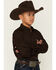 Image #2 - Cinch Boys' Solid Long Sleeve Button-Down Western Shirt, , hi-res