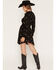 Image #4 - Rosabelle Honey Women's Horse Embroidered Long Sleeve Button-Down Mini Dress, Black, hi-res