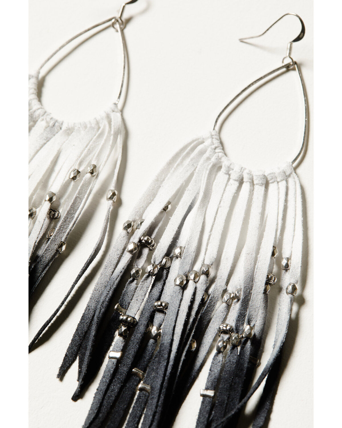 Image #2 - Idyllwind Women's Leather Ombre Studded Rolynn Earrings, Black, hi-res