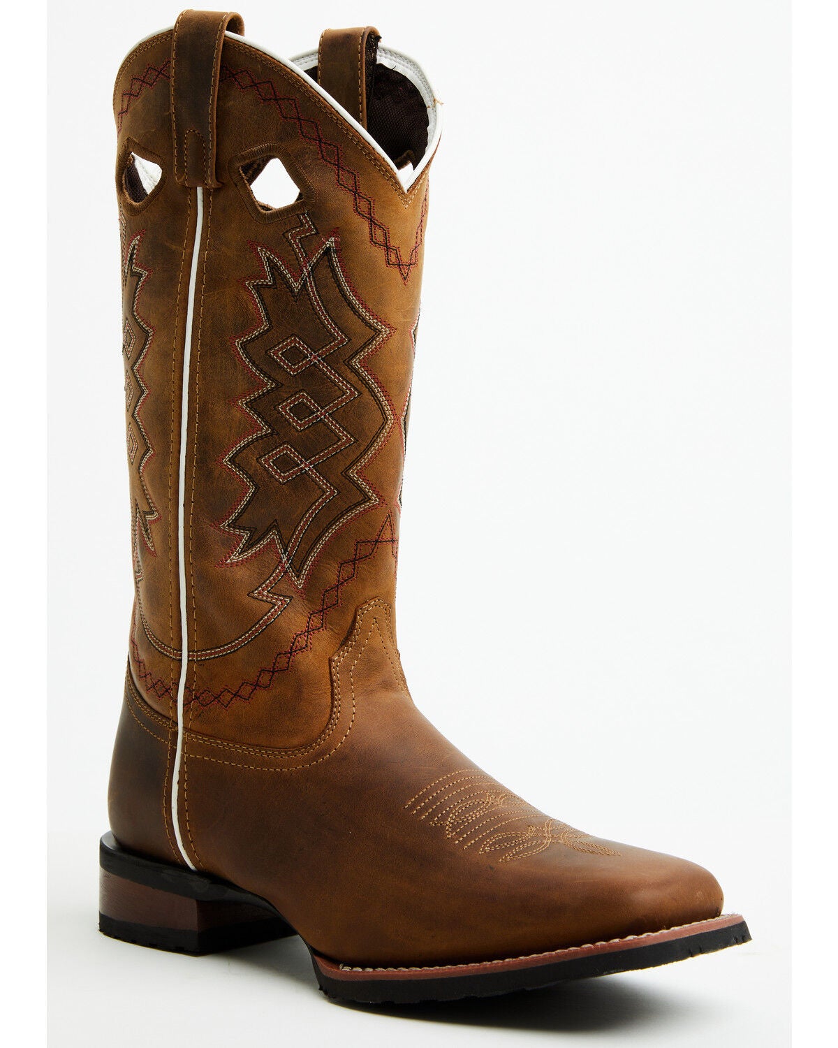 Laredo Men's Highway Man Performance Western Boots - Broad Square Toe, Tan, hi-res
