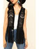Image #4 - Vocal Women's Lace Studded Fringe Vest, Black, hi-res