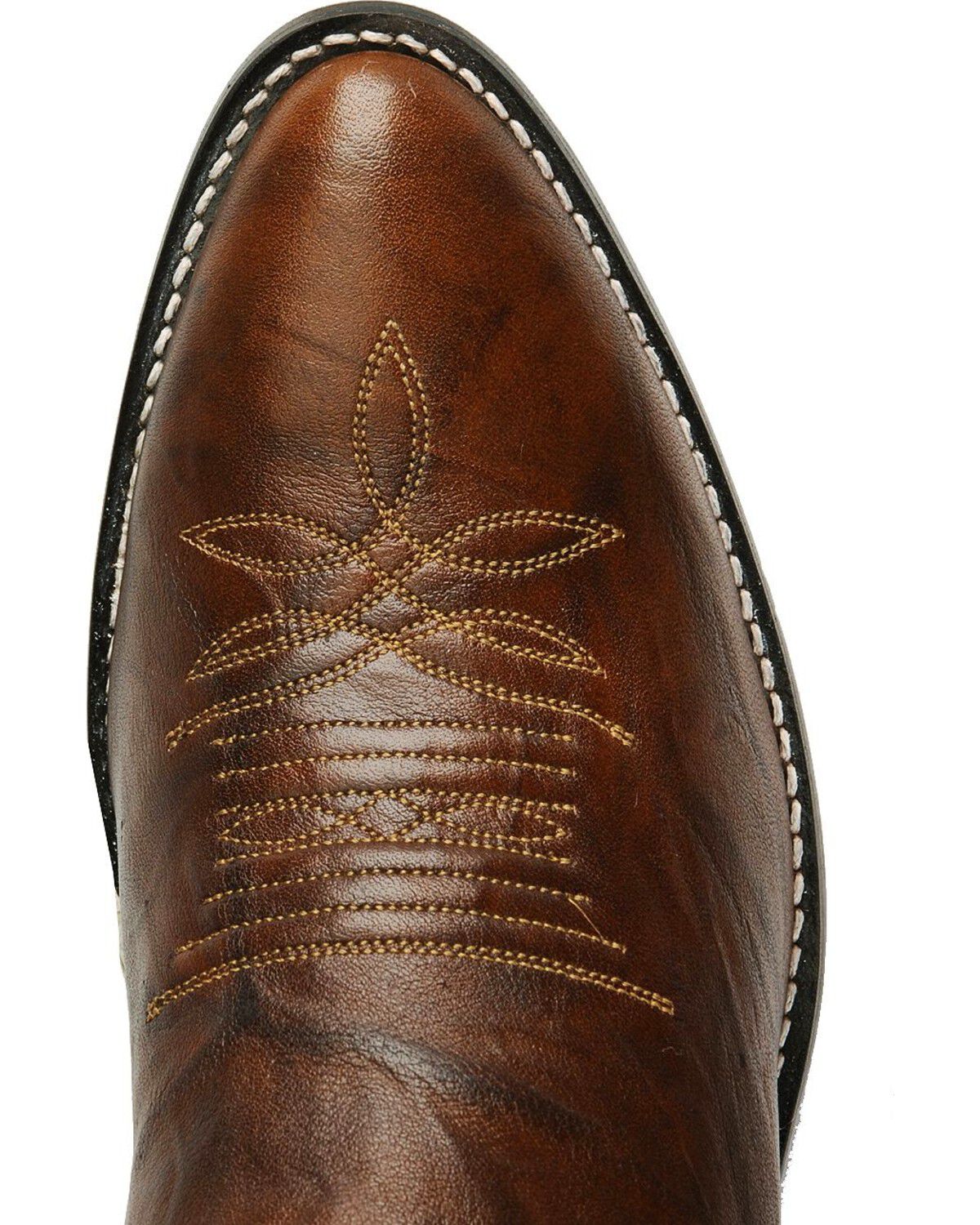 Image #6 - Justin Men's Marbled Deerlite Western Boots - Round Toe, Chestnut, hi-res