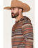 Image #2 - RANK 45&reg; Men's Stone Mesa Southwestern Print Tech Hooded Long Sleeve Shirt, Brown, hi-res