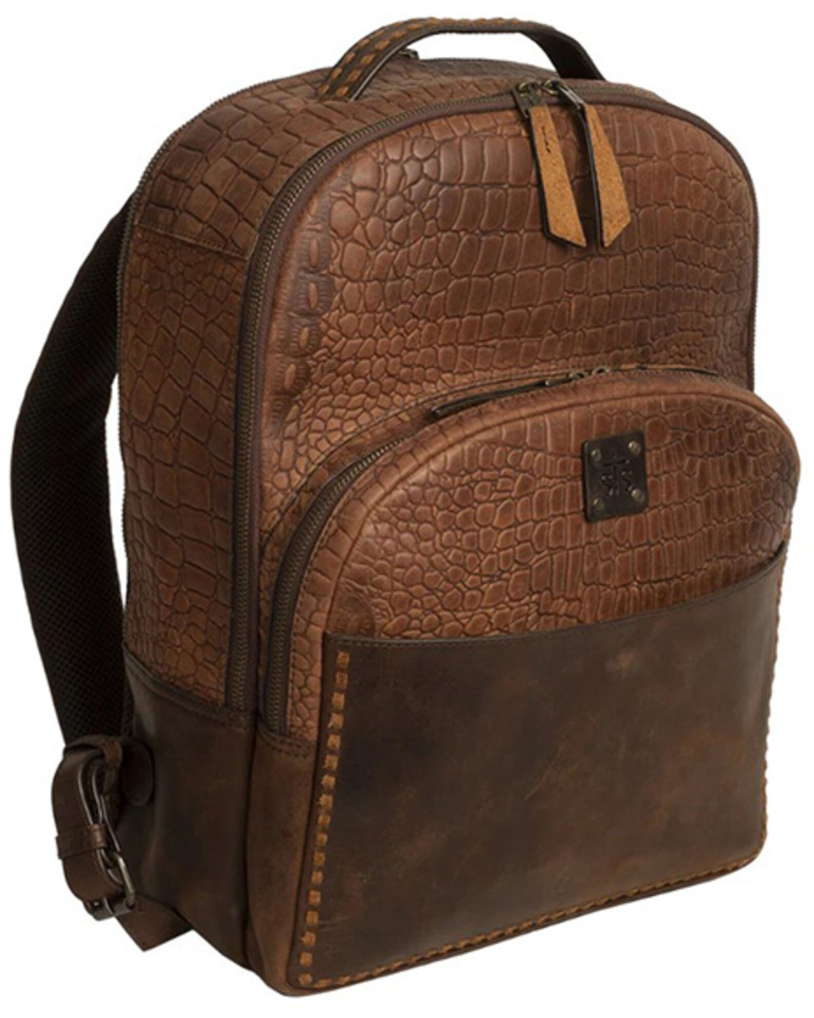 Crocodile top print backpack