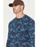 Image #2 - Hawx Men's Forge Camo Print Long Sleeve Work T-Shirt, Navy, hi-res