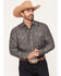 Image #1 - Ely Walker Men's Chambray Long Sleeve Pearl Snap Western Shirt, Black, hi-res