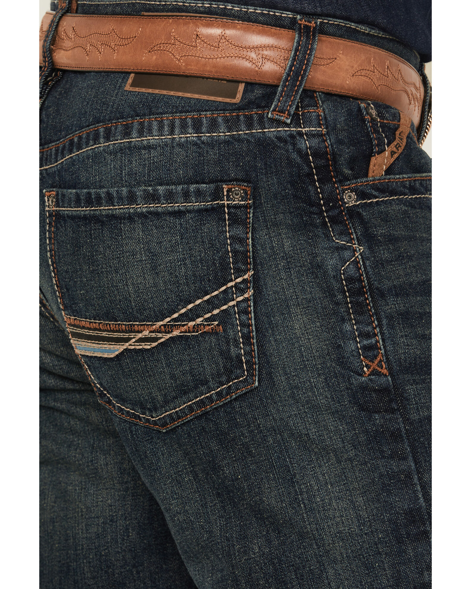 Image #4 - Ariat Men's M2 Relaxed Dusty Road Jeans, Denim, hi-res