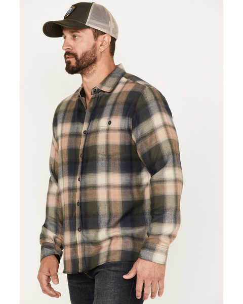 Image #2 - North River Men's Performance Plaid Print Long Sleeve Button Shirt, Olive, hi-res