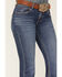 Wrangler Retro Women's Mae Flare Mid Rise Faith Denim Jeans, Blue, hi-res