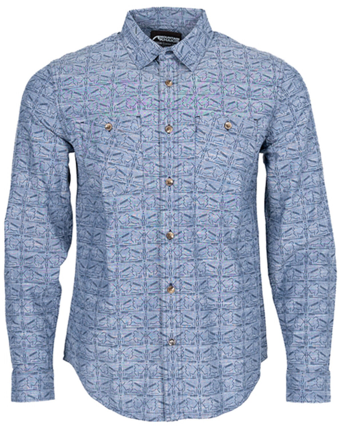 Mountain Khakis Men's Bison Etch Shirt, Navy, hi-res