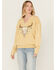 Image #1 - Ariat Women's Steer Head Pullover Sweatshirt, Yellow, hi-res