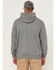 Image #4 - Thorogood Men's Heavyweight Brushed Embossed Logo Hooded Sweatshirt, Heather Grey, hi-res