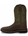 Justin Men's Driller Western Work Boots - Steel Toe, Dark Brown, hi-res