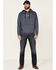 Tin Haul Men's Geometric Abstract Logo Hooded Sweatshirt , Blue, hi-res