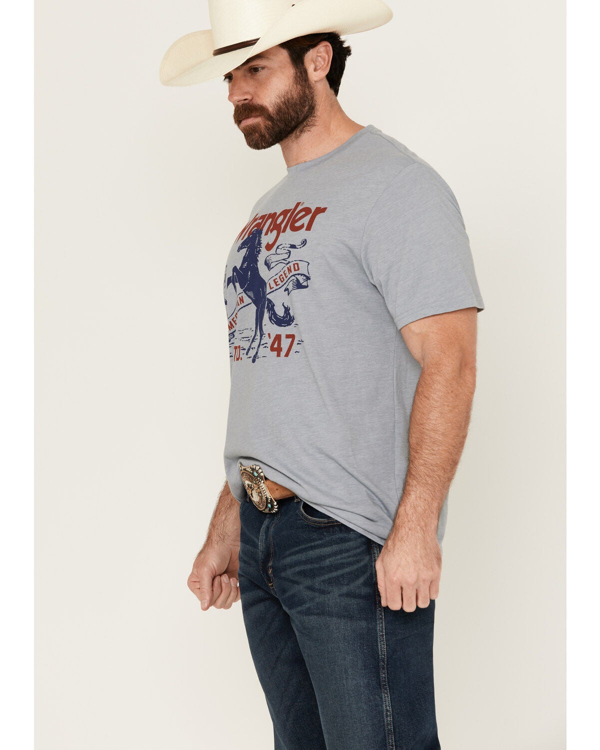 Image #2 - Wrangler Men's Horse Logo Short Sleeve Graphic T-Shirt, , hi-res